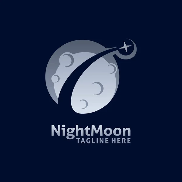 Full Moon Logo Design — 스톡 벡터