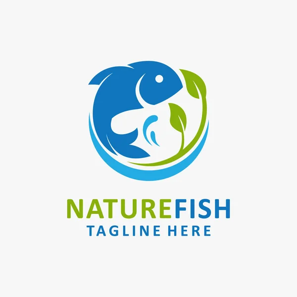 Nature Fish Logo Design — Stockvector