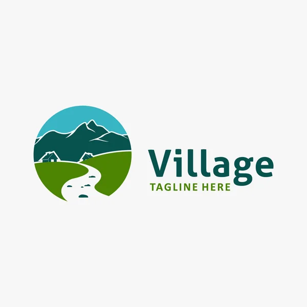 Village View Logo Design — Stockový vektor
