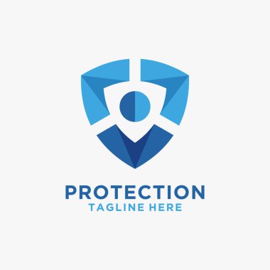 Soyut kalkan logo tasarımı