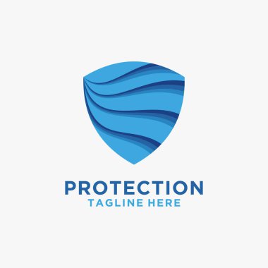 Soyut kalkan logo tasarımı