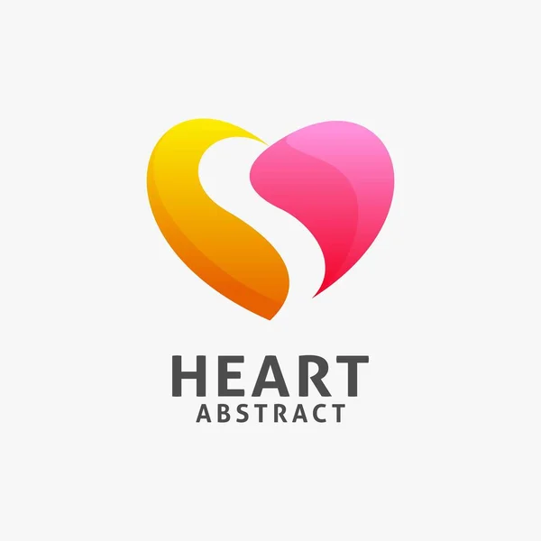 Abstraktes Herz Logo Design — Stockvektor