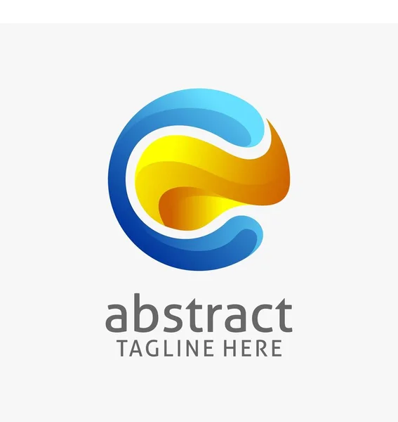 Abstraktes Logo Design Rund — Stockvektor