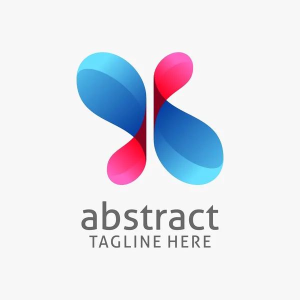 Abstraktes Kurviges Logo Design — Stockvektor