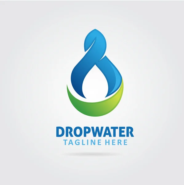 Abstract Water Drop Logo Design — 스톡 벡터