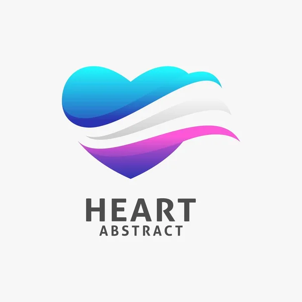 Abstraktes Herz Logo Design — Stockvektor