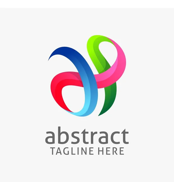 Buchstabe Abstraktes Band Logo Design — Stockvektor