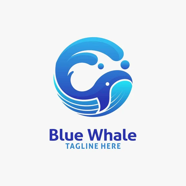 Conception Logo Baleine Cercle — Image vectorielle