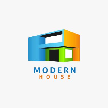 Modern ev logosu tasarımı