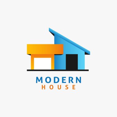 Modern ev logosu tasarımı