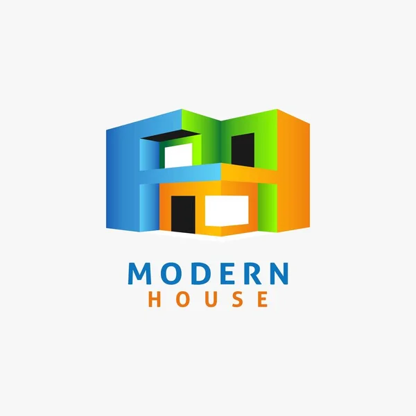 Modernes Haus Logo Design — Stockvektor