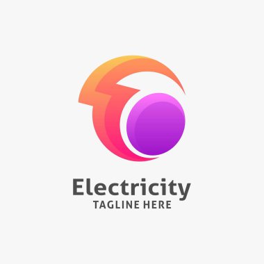 Elektriksel yıldırım logosu tasarımı