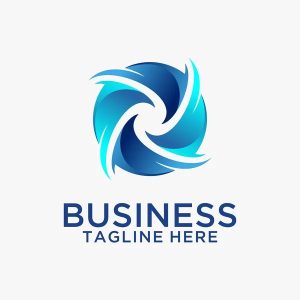 Desain Logo Bisnis Berputar - Stok Vektor