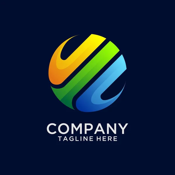 Conception Logo Cercle Financier — Image vectorielle