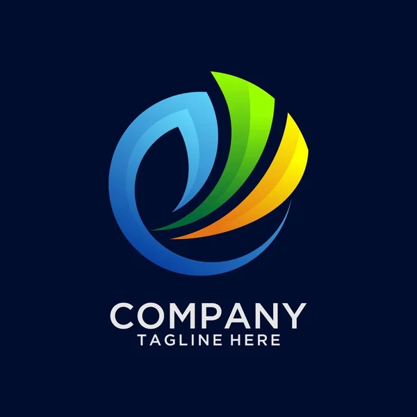 Conception Logo Cercle Financier — Image vectorielle