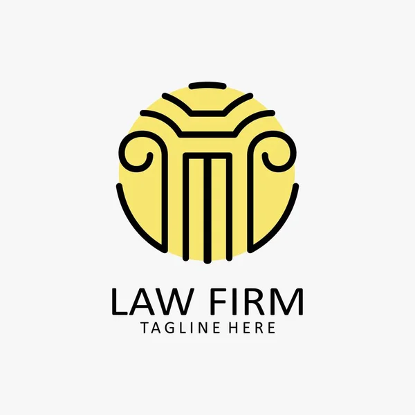 Säule Anwaltskanzlei Logo Design — Stockvektor