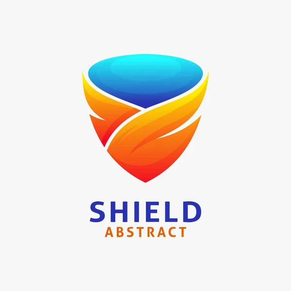 Abstraktes Schild Logo Design — Stockvektor