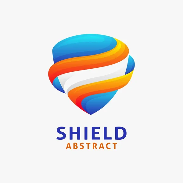 Abstraktes Schild Logo Design — Stockvektor