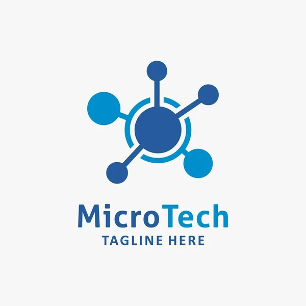 Mikro Teknoloji Logo Tasarımı — Stok Vektör