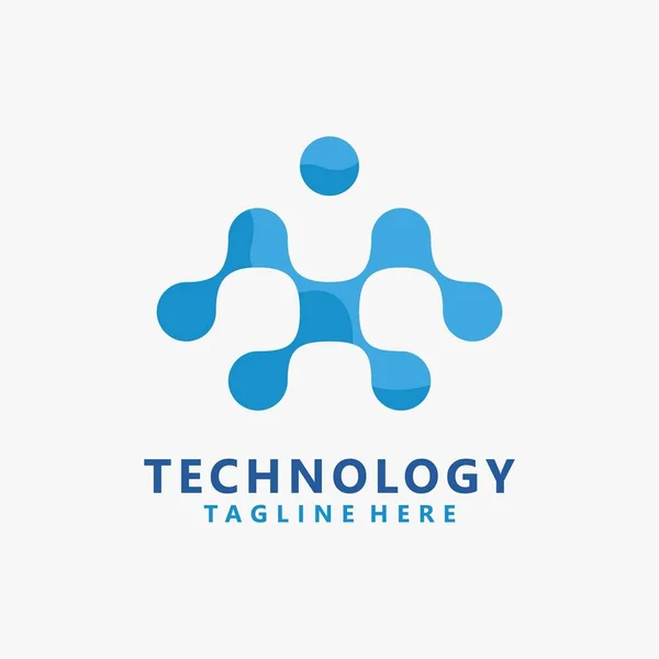 Abstract Tech Connect Logo Design — Vetor de Stock