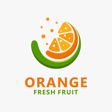 Turuncu meyve logo tasarımı