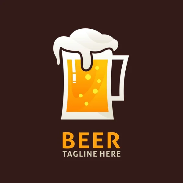 Diseño Logotipo Cerveza Espumosa — Archivo Imágenes Vectoriales