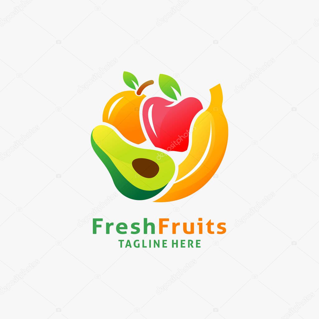 Fresh fruits logo design