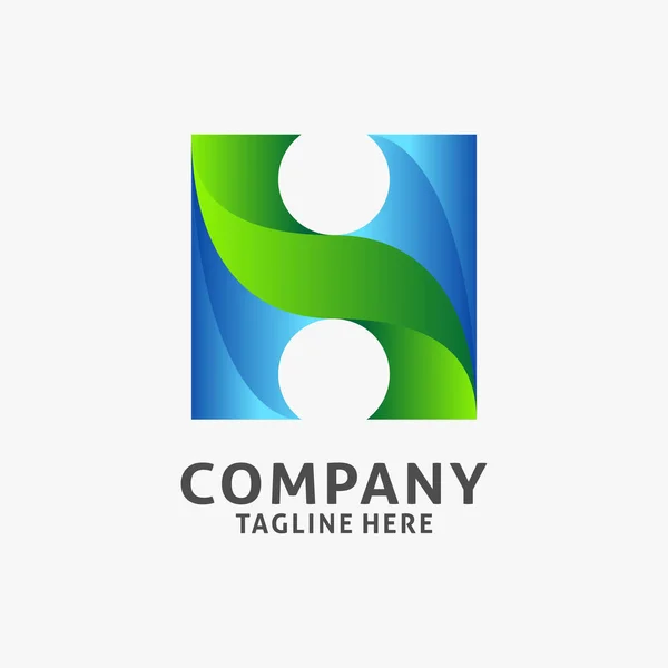 Lettre Design Logo Unique — Image vectorielle