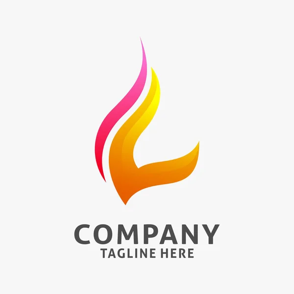 Desain Logo Huruf Burn - Stok Vektor