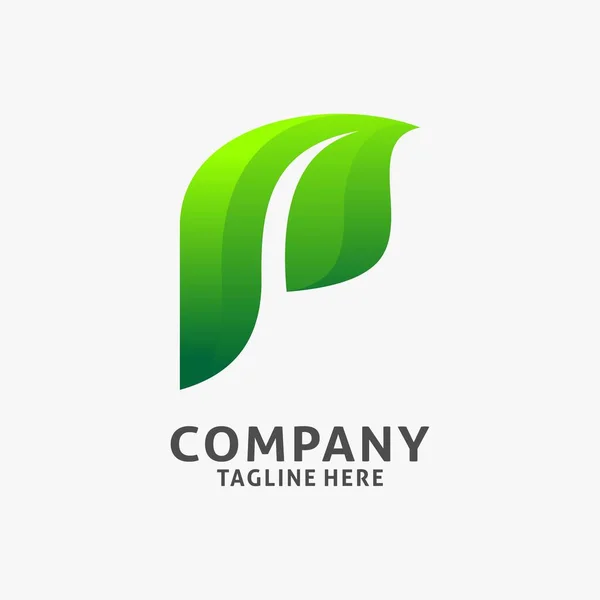 Letter Leaf Logo Design — Image vectorielle