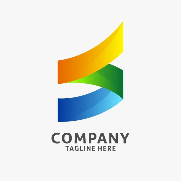 Carta Design Logotipo Abstrato — Vetor de Stock
