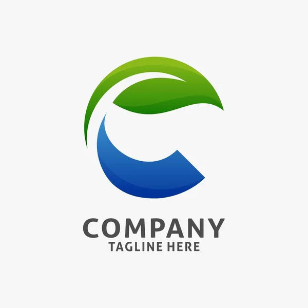 Letter Leaf Logo Design — Stockvector