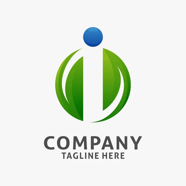 Carta Folha Logotipo Design — Vetor de Stock
