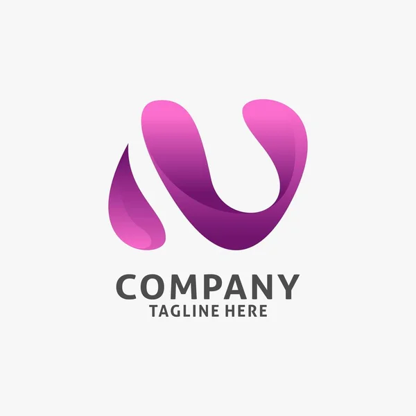 Lettre Logo Unique Design — Image vectorielle