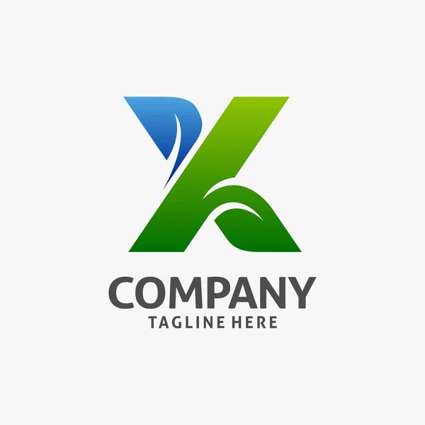 Carta Folha Logotipo Design — Vetor de Stock
