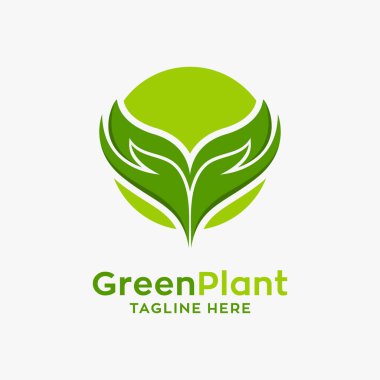 yeşil bitki logosu tasarımı