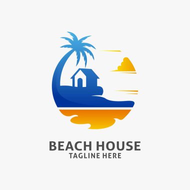 Daire şeklinde yazlık logo tasarımı