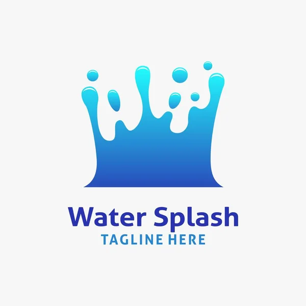 Water Splash Logo Design — Stock Vector