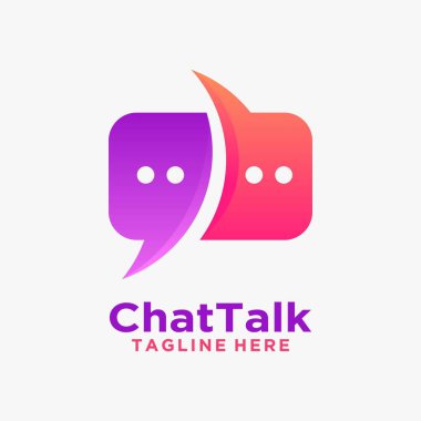 Yaratıcı sohbet logosu tasarımı