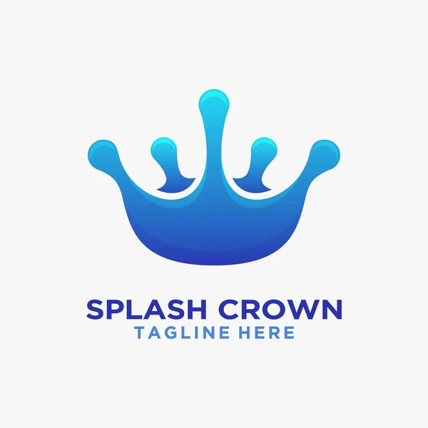 Splash Crown Logo Design Royalty Free Stock Illustrations
