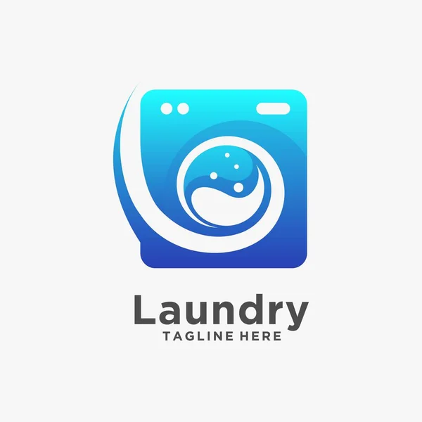 Laundry Wash Logo Design Vector Graphics