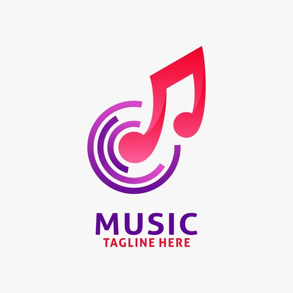 Audio Music Logo Design Stock Vector
