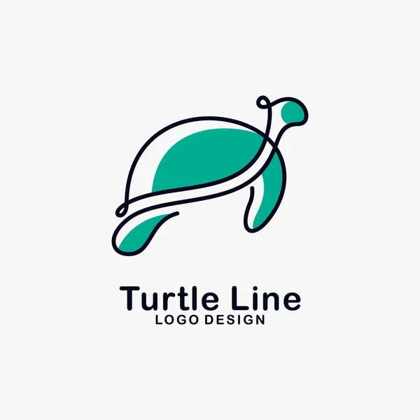 Diseño Del Logotipo Línea Tortuga — Archivo Imágenes Vectoriales
