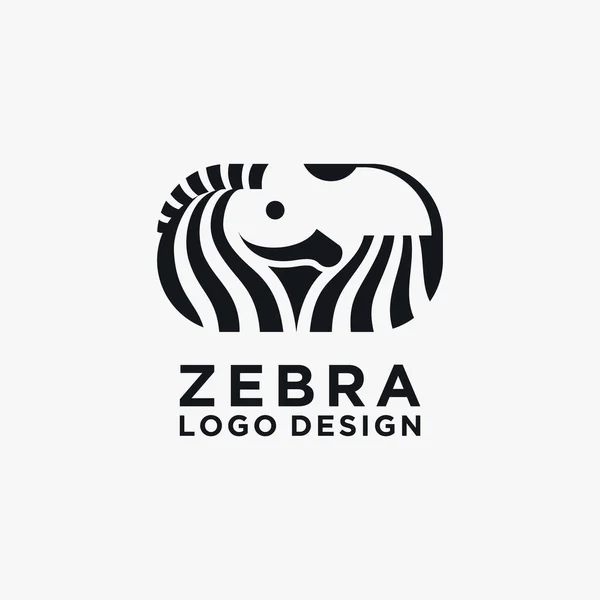 Diseño Creativo Del Logotipo Cebra — Vector de stock