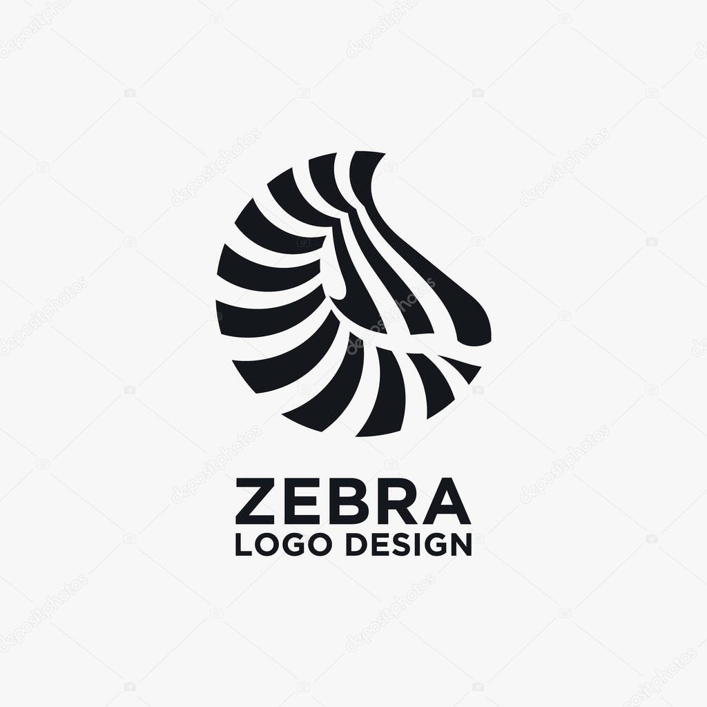 Creative zebra logo design