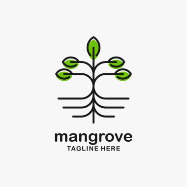 Mangrove ağaç logosu tasarımı