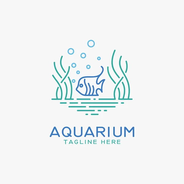 Logo Für Aquarien Und Fische — Stockvektor