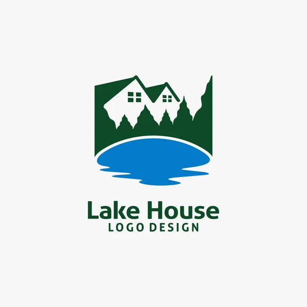Lake House Logo Design — Wektor stockowy
