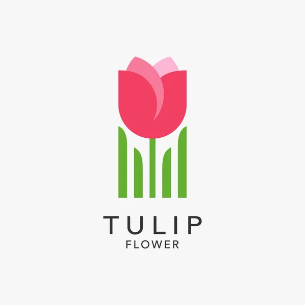Tulpe Blume Logo Design — Stockvektor