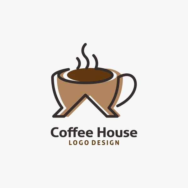 Coffee House Logo Design Stock Vector
